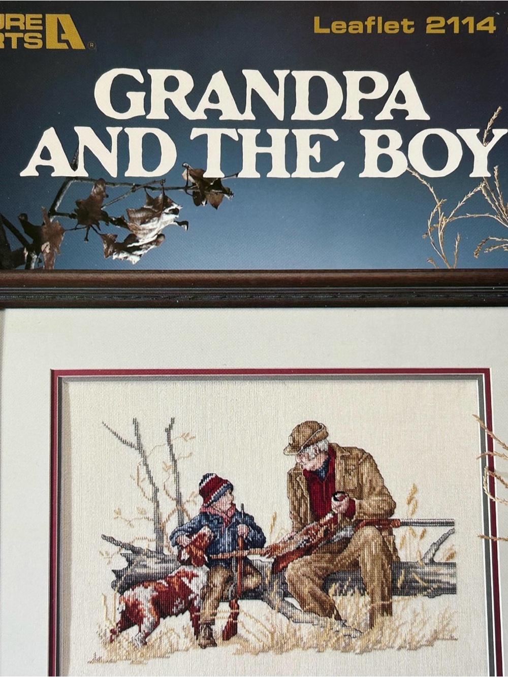 Grandpa and the Boy Cross Stitch Pattern Leaflet 2114- Leisure Arts - (1991) - Picture 3 of 7